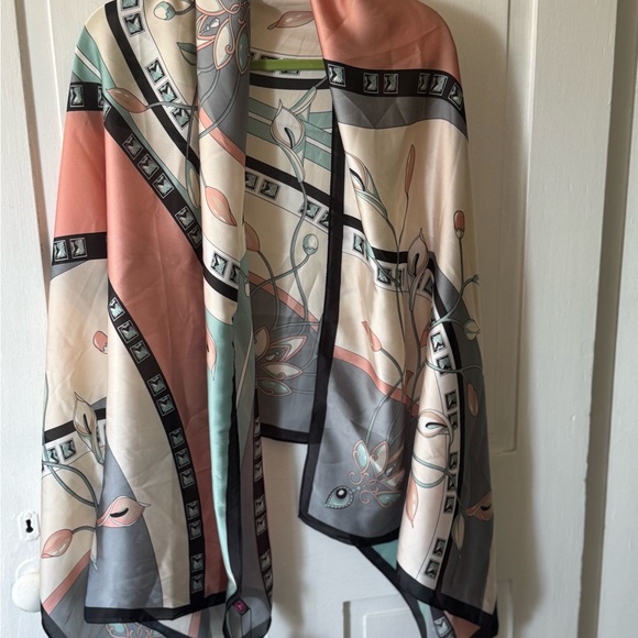 Brand New Multicolor Silk feeling Scarf - Picture 3 of 3